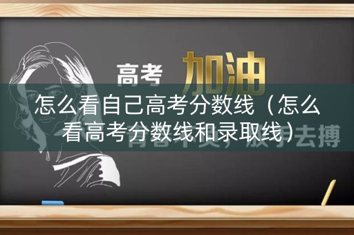 怎么看自己高考分数线（怎么看高考分数线和录取线）