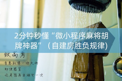2分钟秒懂“微小程序麻将胡牌神器”（自建房胜负规律)