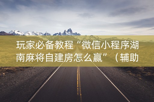 玩家必备教程“微信小程序湖南麻将自建房怎么赢”（辅助器通用版)