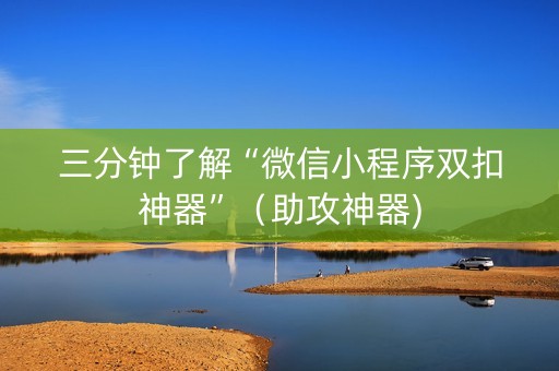 三分钟了解“微信小程序双扣神器”（助攻神器)