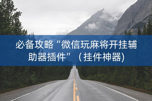 必备攻略“微信玩麻将开挂辅助器插件”（挂件神器)