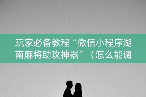 玩家必备教程“微信小程序湖南麻将助攻神器”（怎么能调好牌)