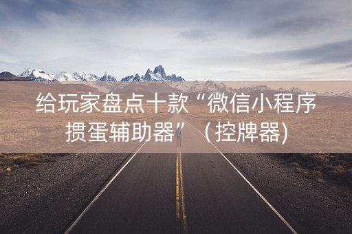 给玩家盘点十款“微信小程序掼蛋辅助器”（控牌器)
