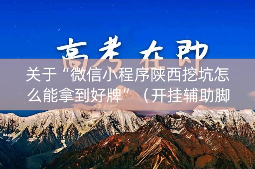 关于“微信小程序陕西挖坑怎么能拿到好牌”（开挂辅助脚本)