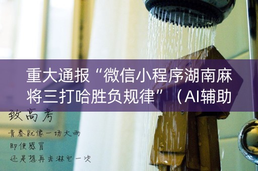重大通报“微信小程序湖南麻将三打哈胜负规律”（AI辅助胡牌规则)