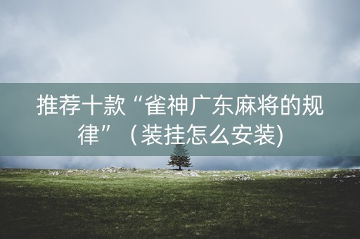 推荐十款“雀神广东麻将的规律”（装挂怎么安装)