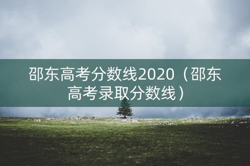 邵东高考分数线2020（邵东高考录取分数线）