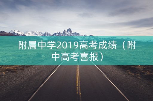 附属中学2019高考成绩（附中高考喜报）
