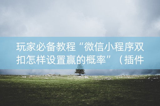 玩家必备教程“微信小程序双扣怎样设置赢的概率”（插件开挂免费AI)