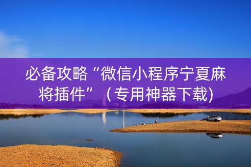 必备攻略“微信小程序宁夏麻将插件”（专用神器下载)