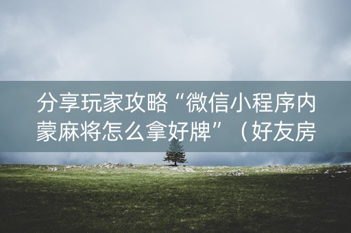 分享玩家攻略“微信小程序内蒙麻将怎么拿好牌”（好友房怎么才能赢)