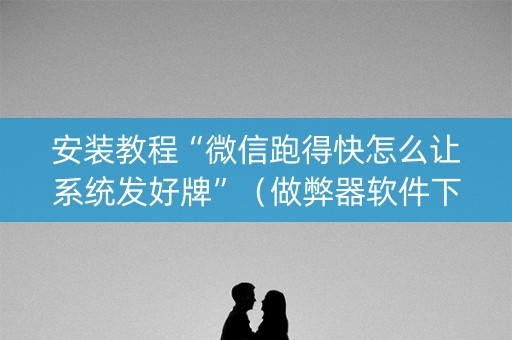 安装教程“微信跑得快怎么让系统发好牌”（做弊器软件下载)
