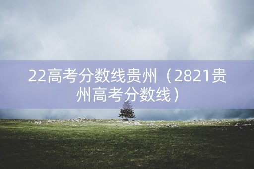22高考分数线贵州（2821贵州高考分数线）