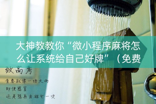 大神教教你“微小程序麻将怎么让系统给自己好牌”（免费辅助)