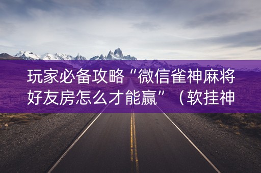 玩家必备攻略“微信雀神麻将好友房怎么才能赢”（软挂神器)