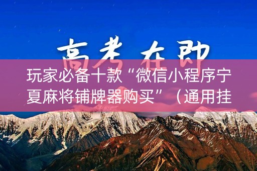 玩家必备十款“微信小程序宁夏麻将铺牌器购买”（通用挂软件多少钱)