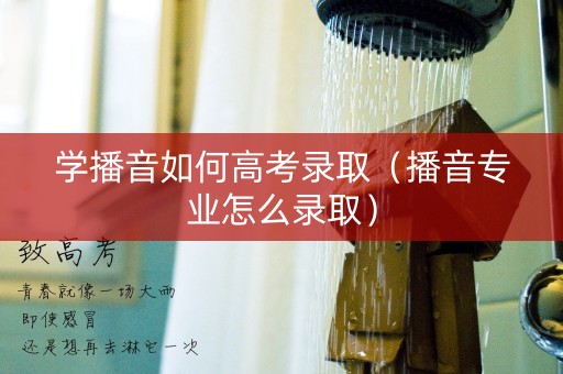 学播音如何高考录取（播音专业怎么录取）