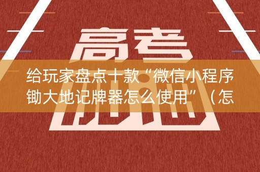 给玩家盘点十款“微信小程序锄大地记牌器怎么使用”（怎么调胜率)