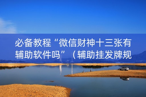 必备教程“微信财神十三张有辅助软件吗”（辅助挂发牌规律)