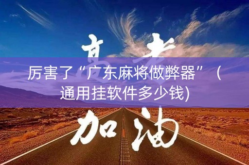 厉害了“广东麻将做弊器”（通用挂软件多少钱)