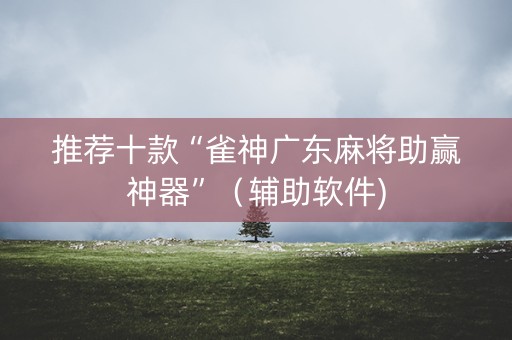 推荐十款“雀神广东麻将助赢神器”（辅助软件)