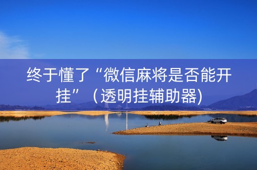 终于懂了“微信麻将是否能开挂”（透明挂辅助器)