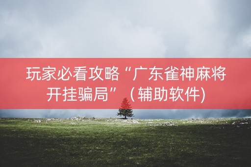 玩家必看攻略“广东雀神麻将开挂骗局”（辅助软件)