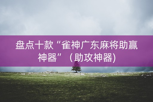 盘点十款“雀神广东麻将助赢神器”（助攻神器)
