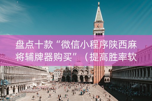 盘点十款“微信小程序陕西麻将辅牌器购买”（提高胜率软件)