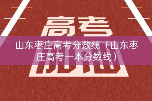 山东枣庄高考分数线（山东枣庄高考一本分数线）