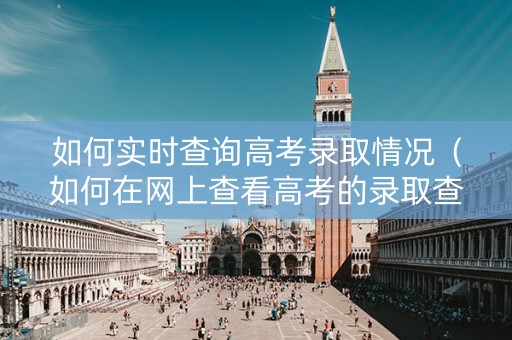 如何实时查询高考录取情况（如何在网上查看高考的录取查询进展）