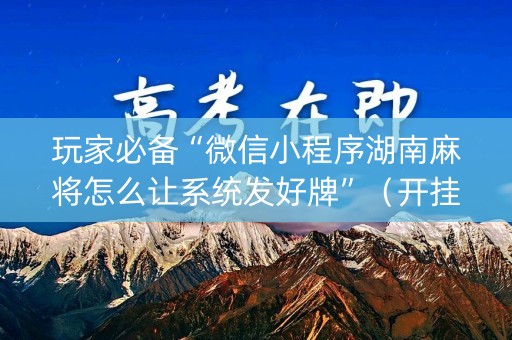 玩家必备“微信小程序湖南麻将怎么让系统发好牌”（开挂辅助脚本)