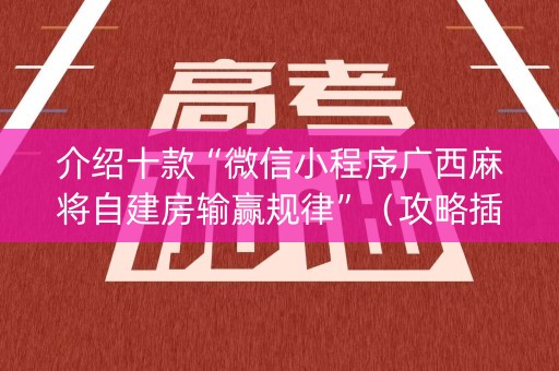 介绍十款“微信小程序广西麻将自建房输赢规律”（攻略插件)