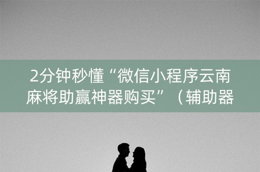 2分钟秒懂“微信小程序云南麻将助赢神器购买”（辅助器插件)