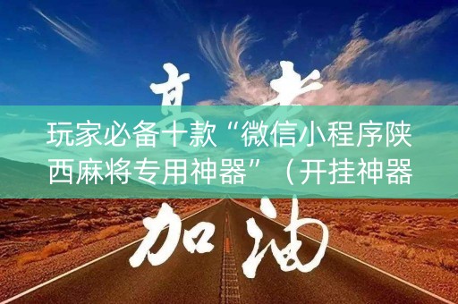 玩家必备十款“微信小程序陕西麻将专用神器”（开挂神器下载)