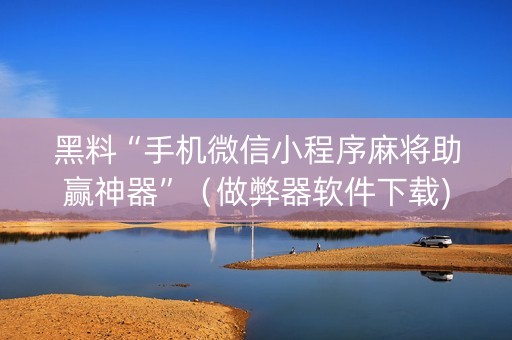 黑料“手机微信小程序麻将助赢神器”（做弊器软件下载)
