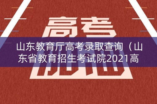 山东教育厅高考录取查询（山东省教育招生考试院2021高考成绩查询）