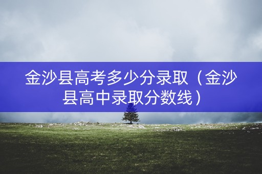 金沙县高考多少分录取（金沙县高中录取分数线）