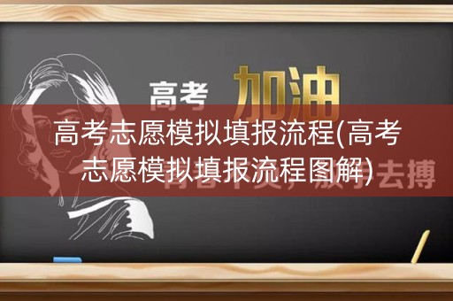高考志愿模拟填报流程(高考志愿模拟填报流程图解) 高考志愿模拟填报流程(高考志愿模拟填报流程图解)