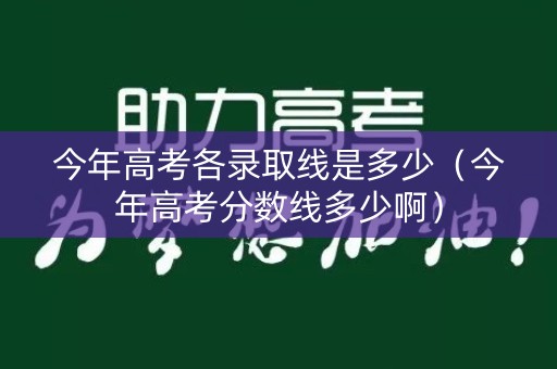 今年高考各录取线是多少（今年高考分数线多少啊）