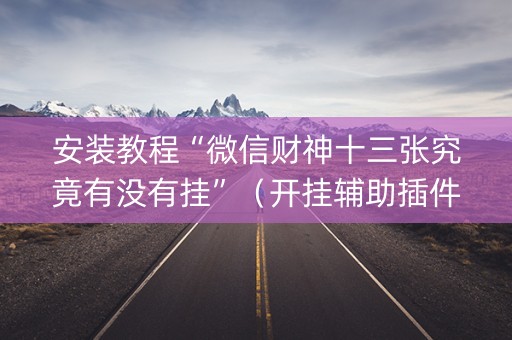 安装教程“微信财神十三张究竟有没有挂”（开挂辅助插件)