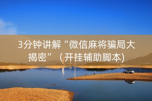 3分钟讲解“微信麻将骗局大揭密”（开挂辅助脚本)