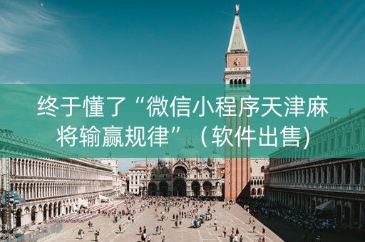 终于懂了“微信小程序天津麻将输赢规律”（软件出售)