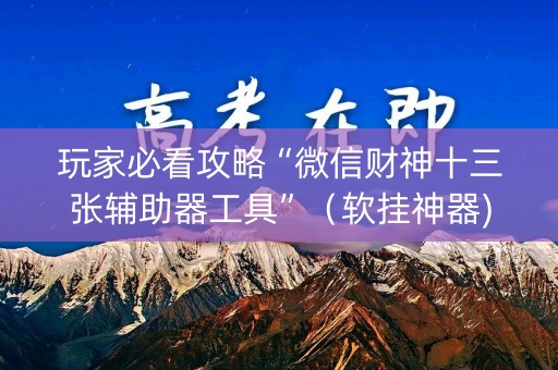 玩家必看攻略“微信财神十三张辅助器工具”（软挂神器)