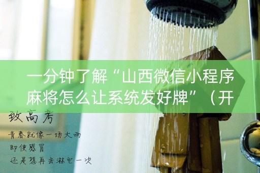 一分钟了解“山西微信小程序麻将怎么让系统发好牌”（开挂辅助器插件)