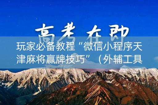 玩家必备教程“微信小程序天津麻将赢牌技巧”（外辅工具)