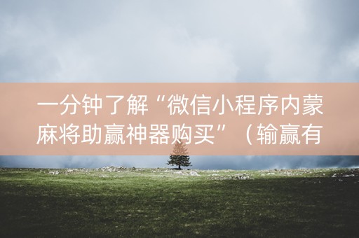 一分钟了解“微信小程序内蒙麻将助赢神器购买”（输赢有什么规律)