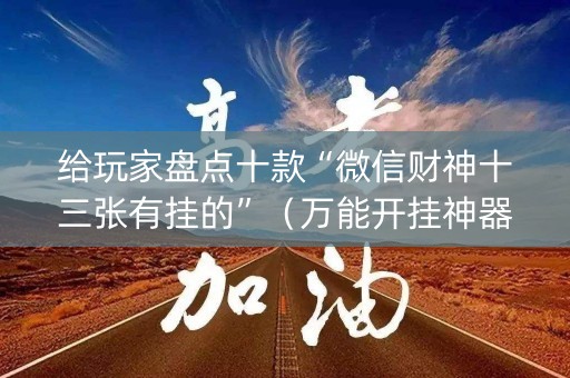 给玩家盘点十款“微信财神十三张有挂的”（万能开挂神器)