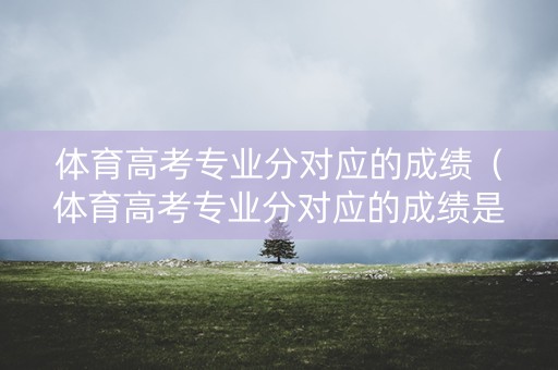 体育高考专业分对应的成绩（体育高考专业分对应的成绩是多少）