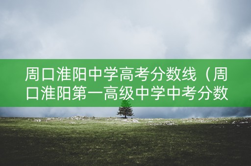 周口淮阳中学高考分数线（周口淮阳第一高级中学中考分数）
